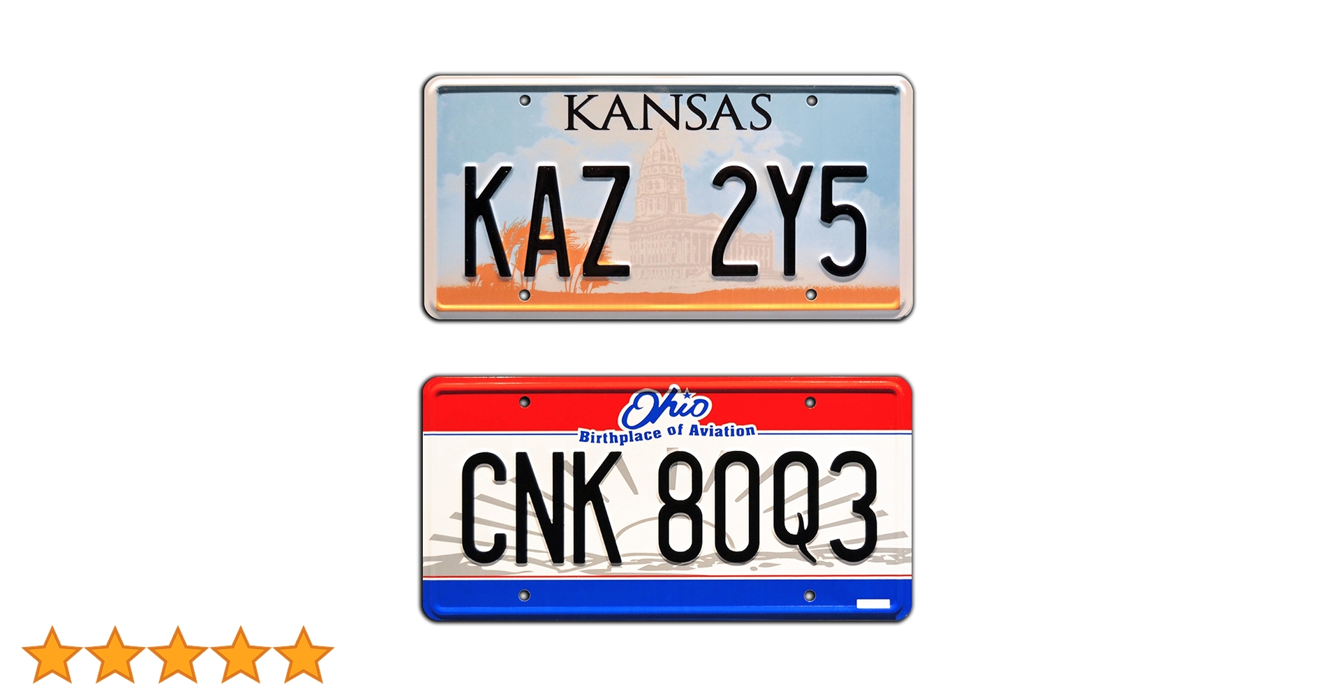 Winchester Impala | KAZ 2Y5 + CNK 80Q3 | Stamped Metal License